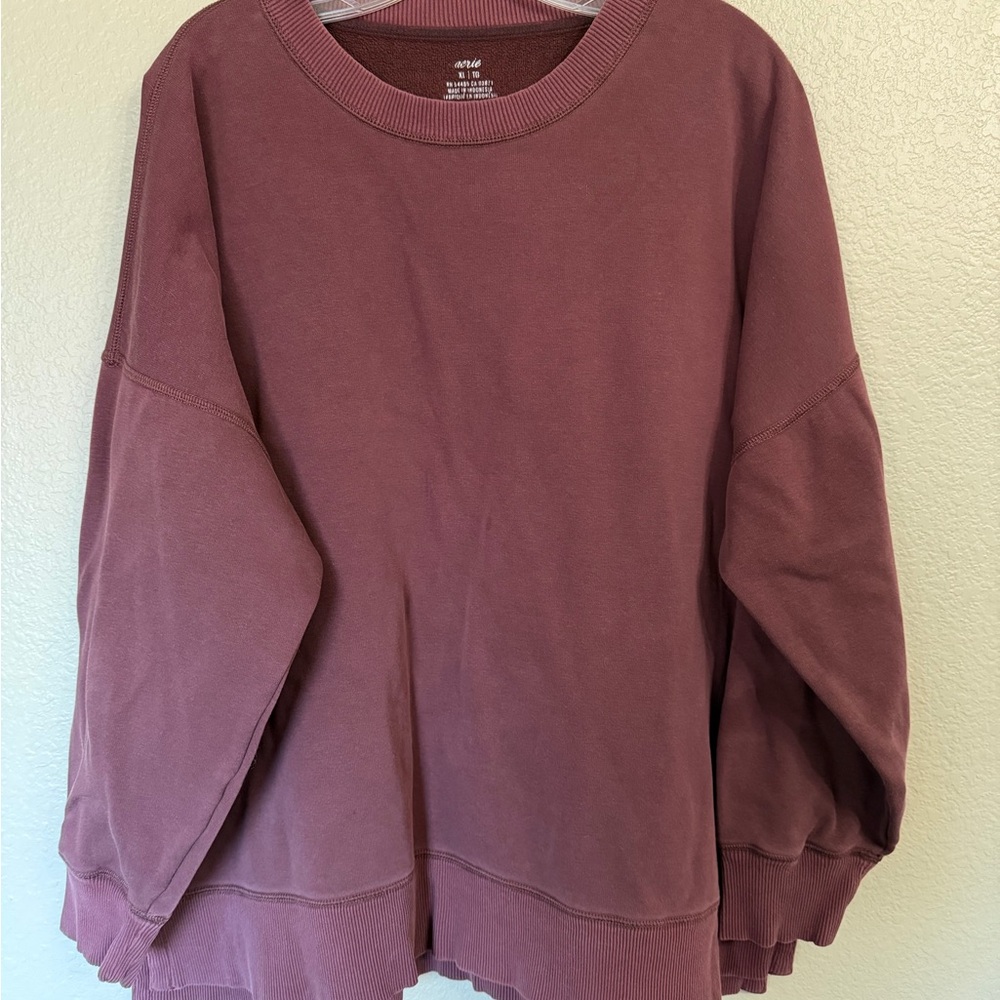 Aerie Mauve Crew Neck Sweater